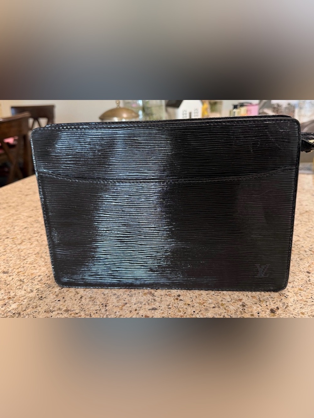 Louis Vuitton Black Epi Leather Clutch